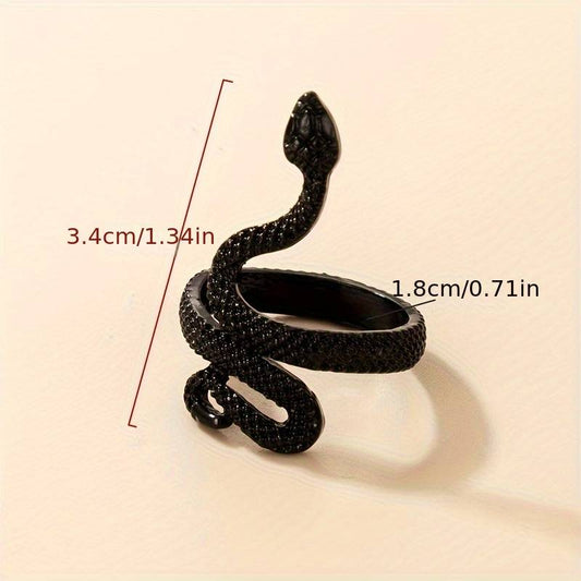 Δαχτυλίδι φίδι μαύρο